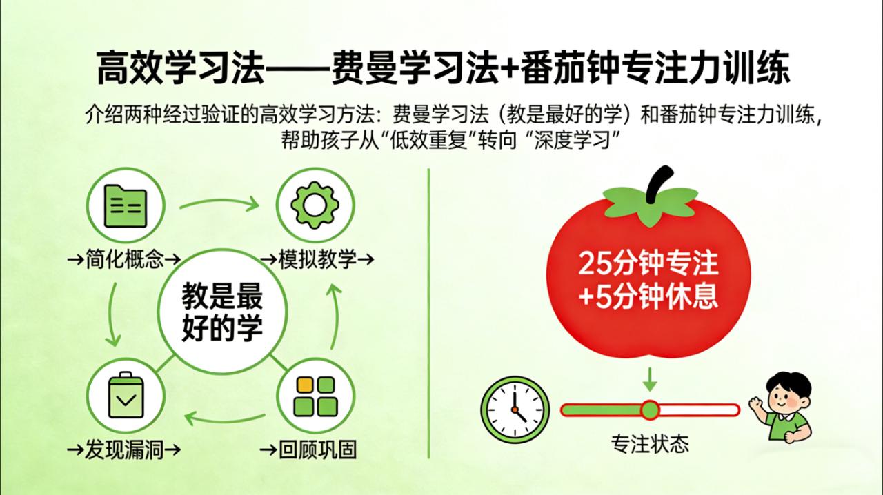 高效学习法——费曼学习法+番茄钟专注力训练
