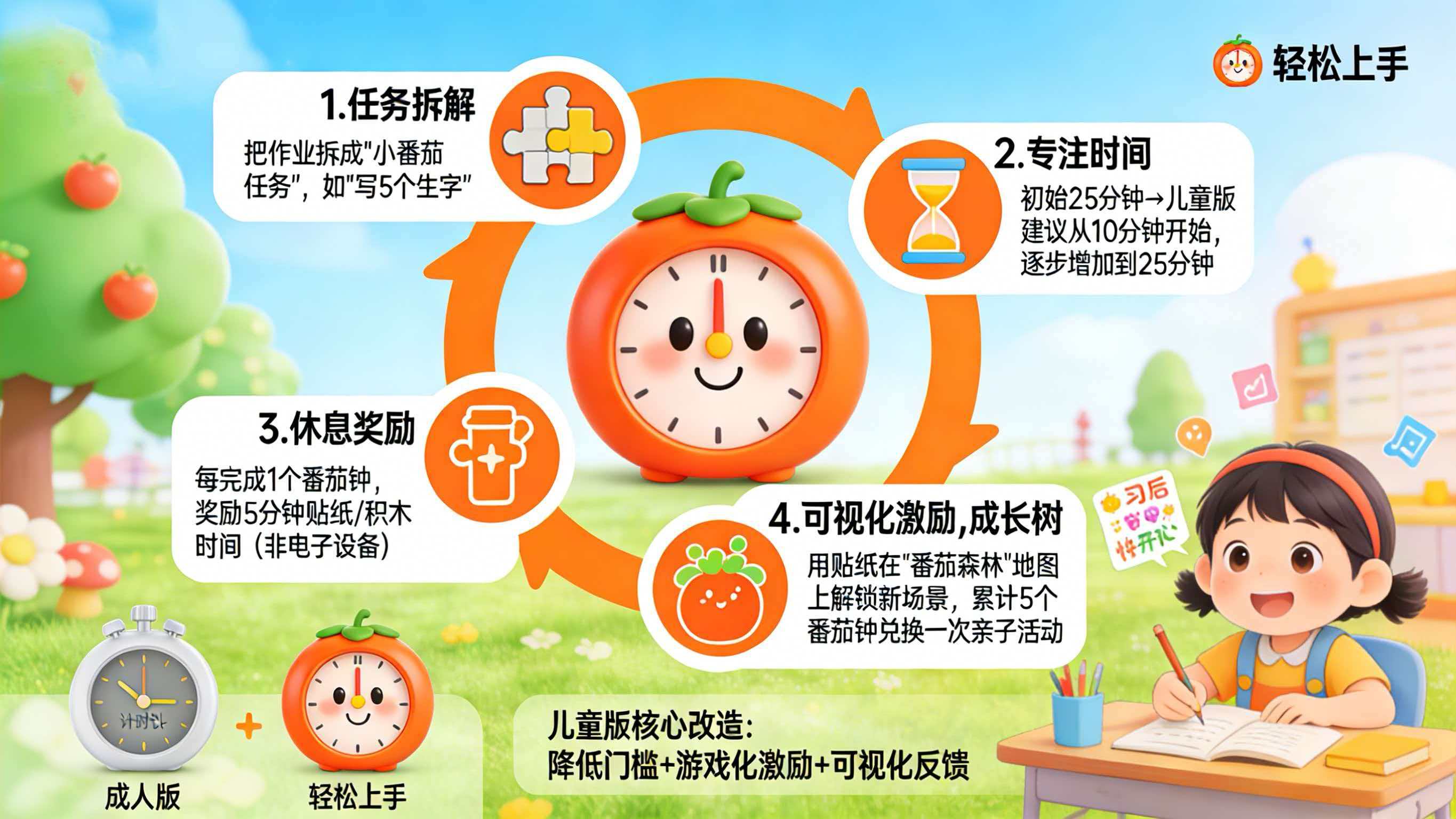 番茄工作法儿童版——让孩子学会专注25分钟